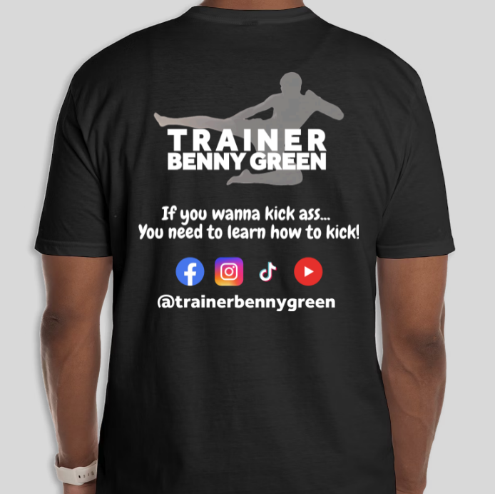 Black Signature T-Shirt – “Kick with Purpose” - Image 2